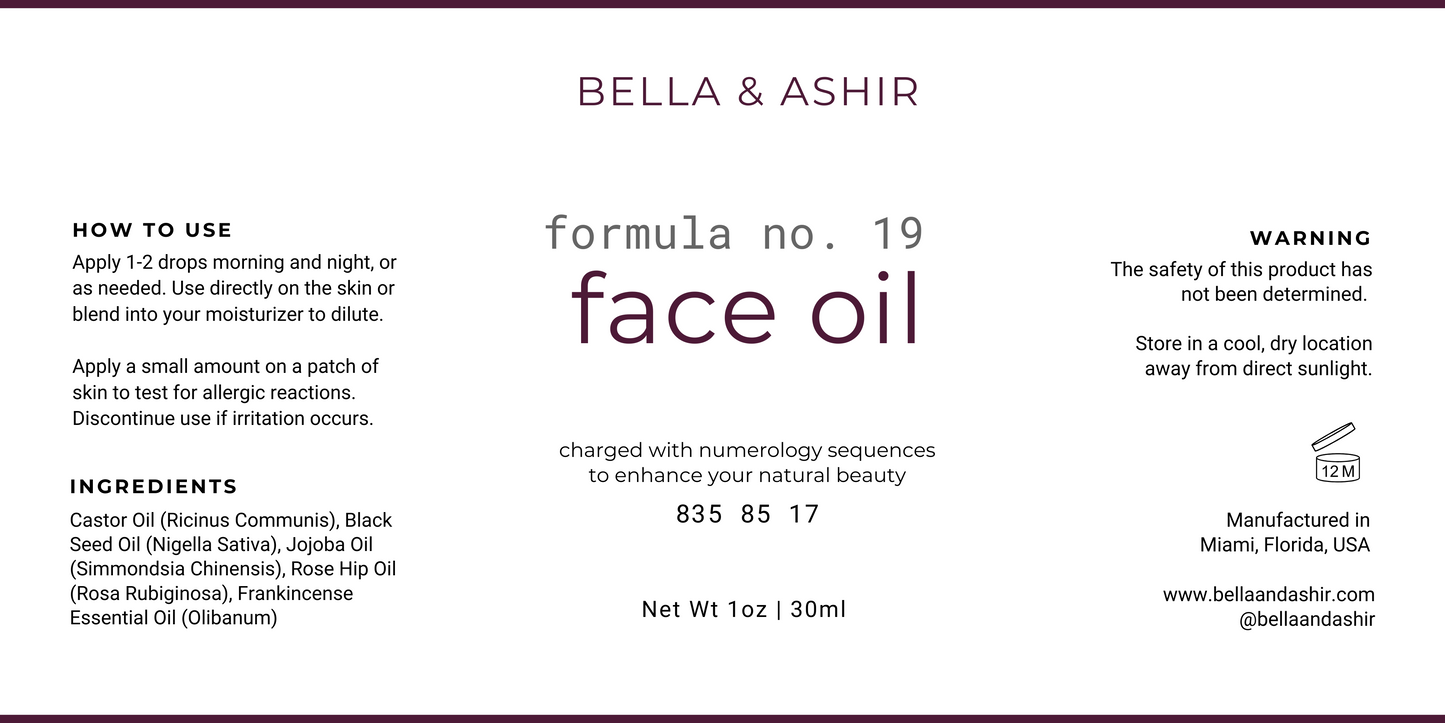 formula no. 19 face oil